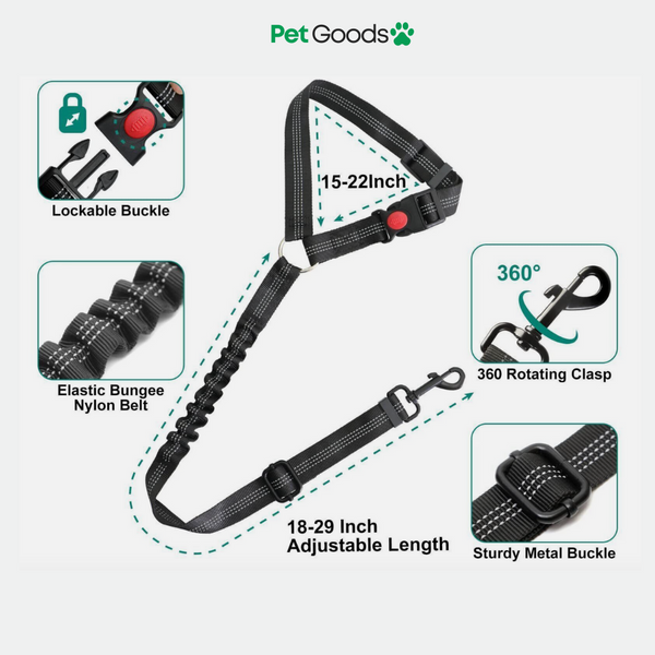 Leashbelt: 2-In-1 Pet Seat Belt And Leash